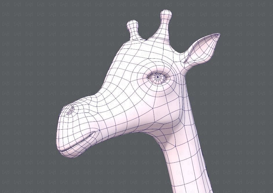Giraffe V01 Low-poly 3D model_32