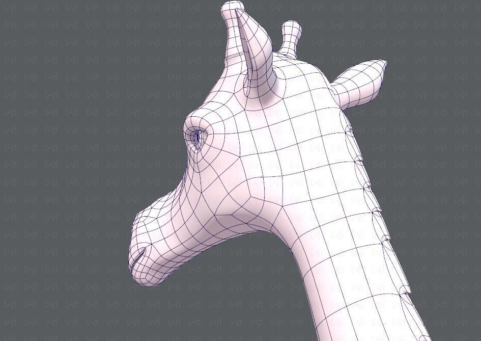 Giraffe V01 Low-poly 3D model_30
