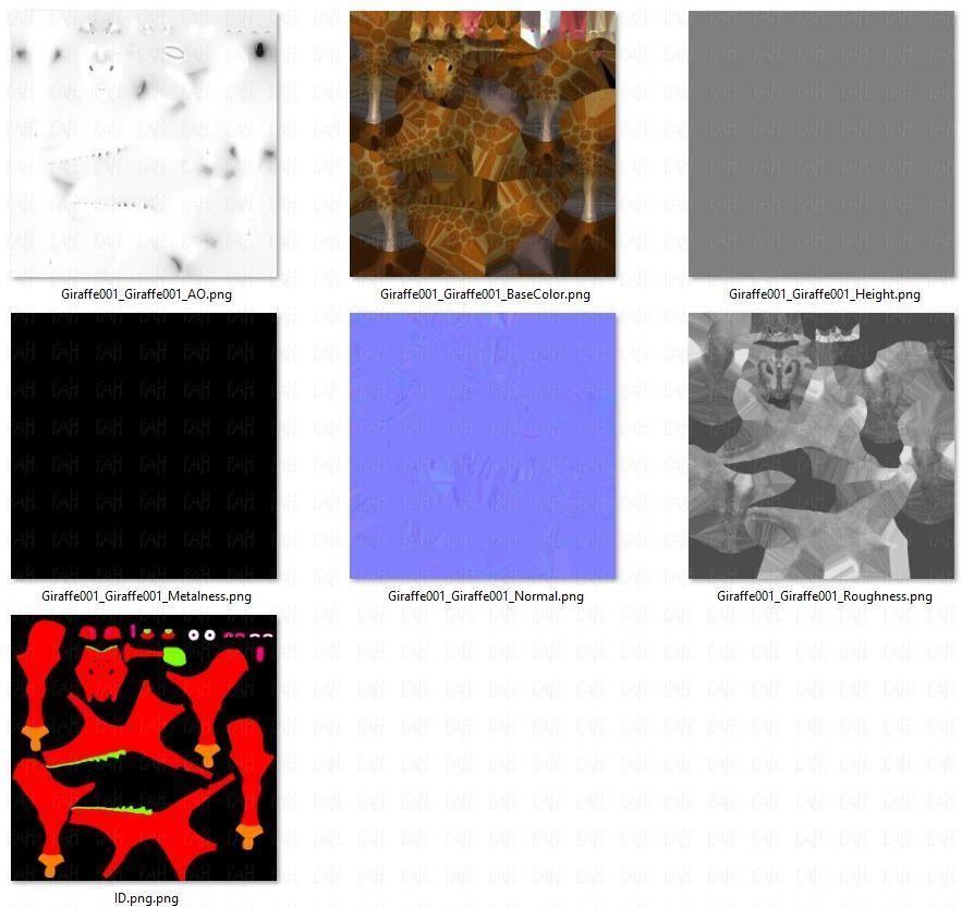 Giraffe V01 Low-poly 3D model_44