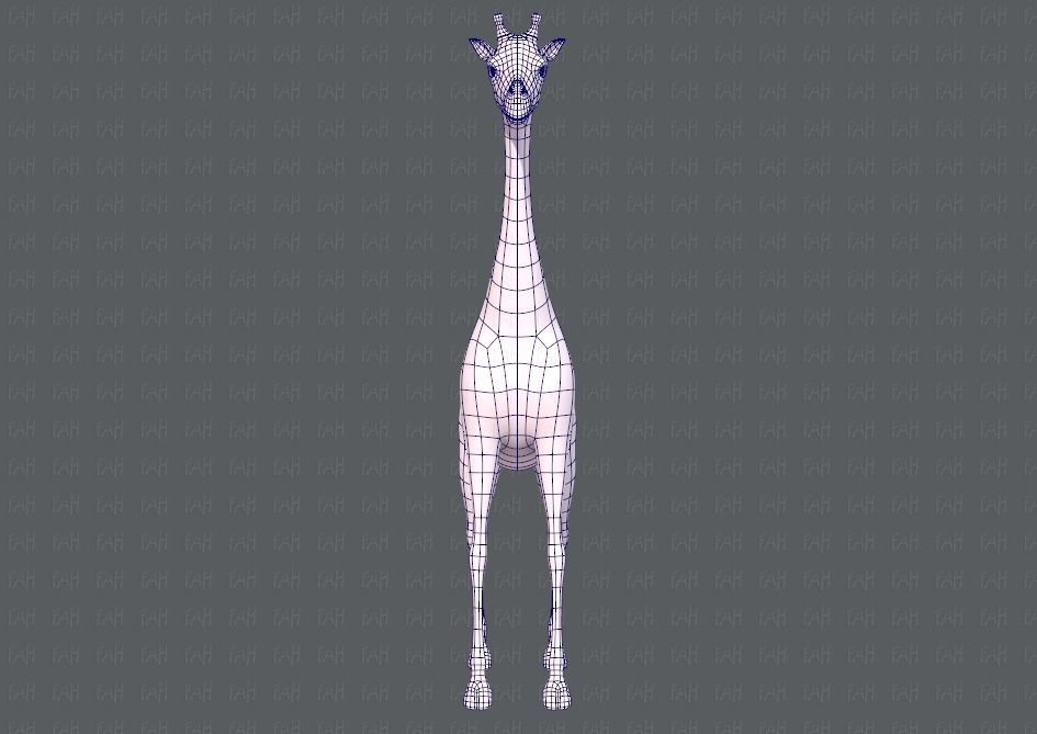 Giraffe V01 Low-poly 3D model_9