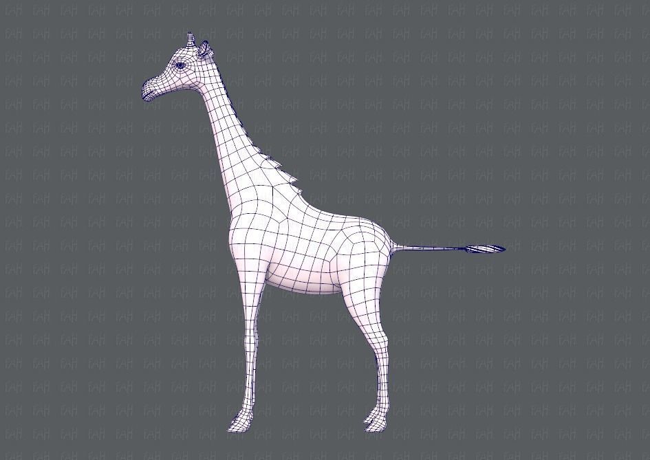 Giraffe V01 Low-poly 3D model_15