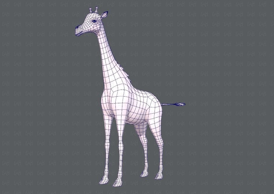 Giraffe V01 Low-poly 3D model_16