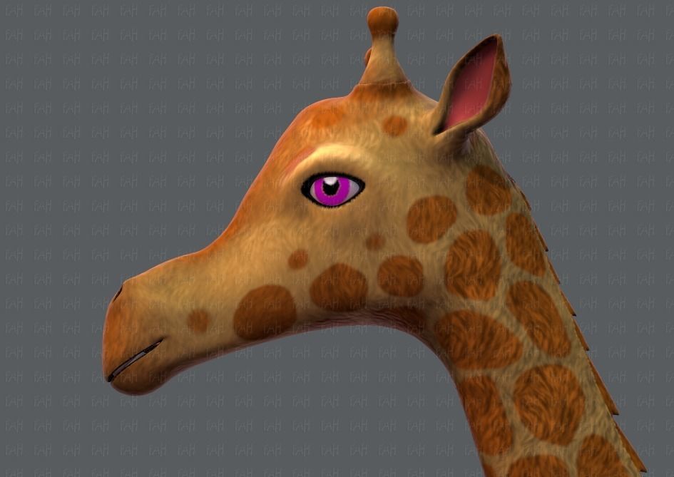 Giraffe V01 Low-poly 3D model_23