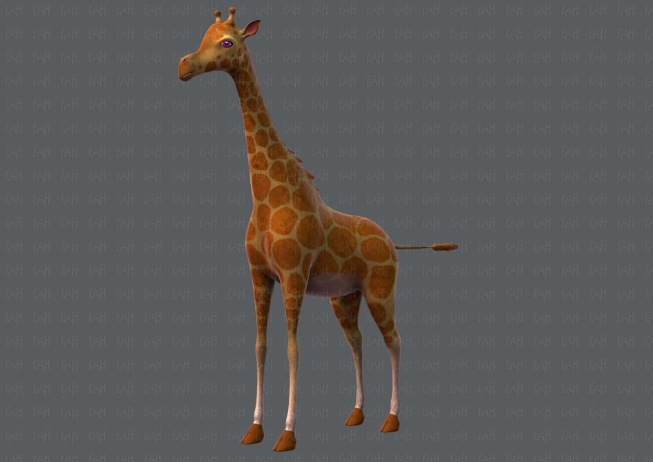 Giraffe V01 Low-poly 3D model_37