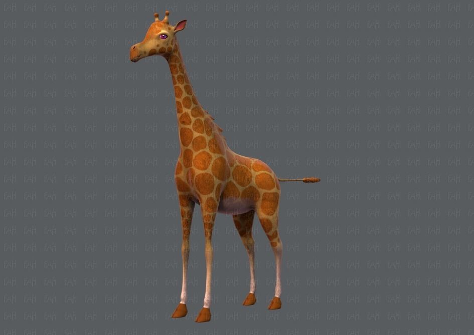 Giraffe V01 Low-poly 3D model_8