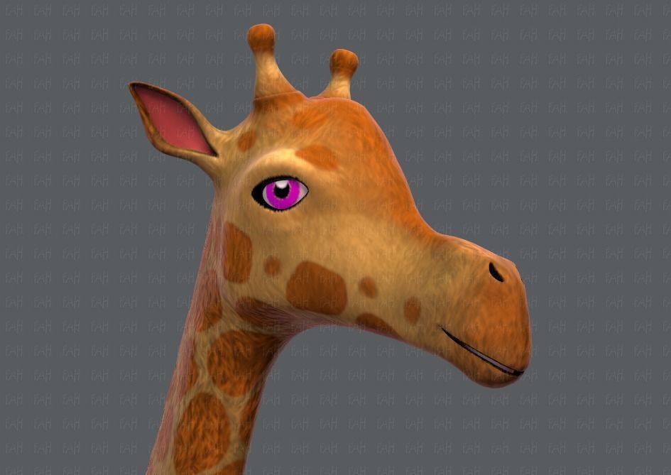 Giraffe V01 Low-poly 3D model_18