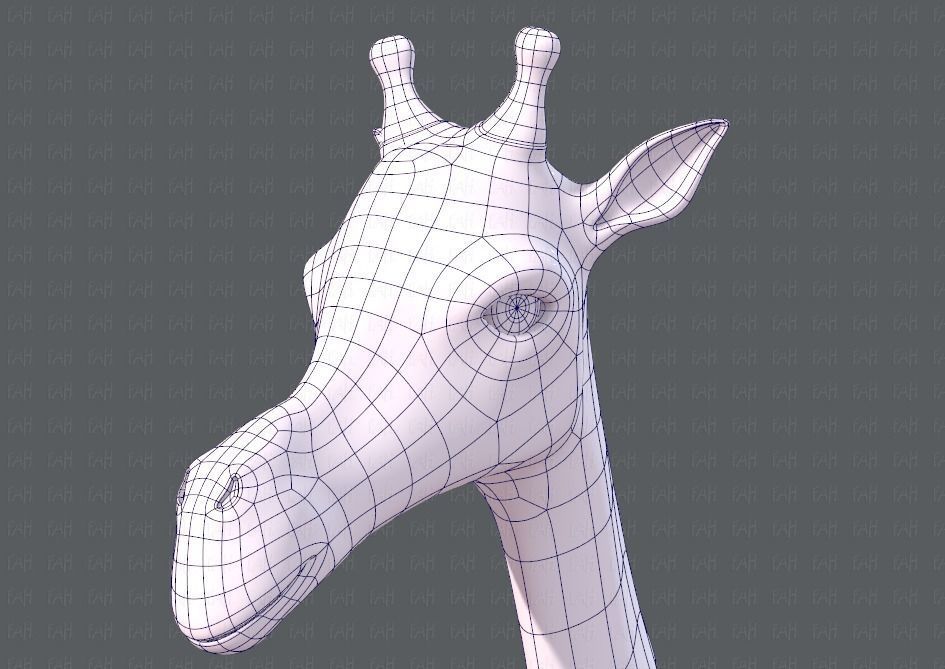 Giraffe V01 Low-poly 3D model_42