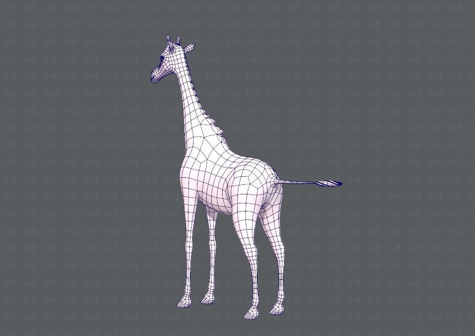 Giraffe V01 Low-poly 3D model_14