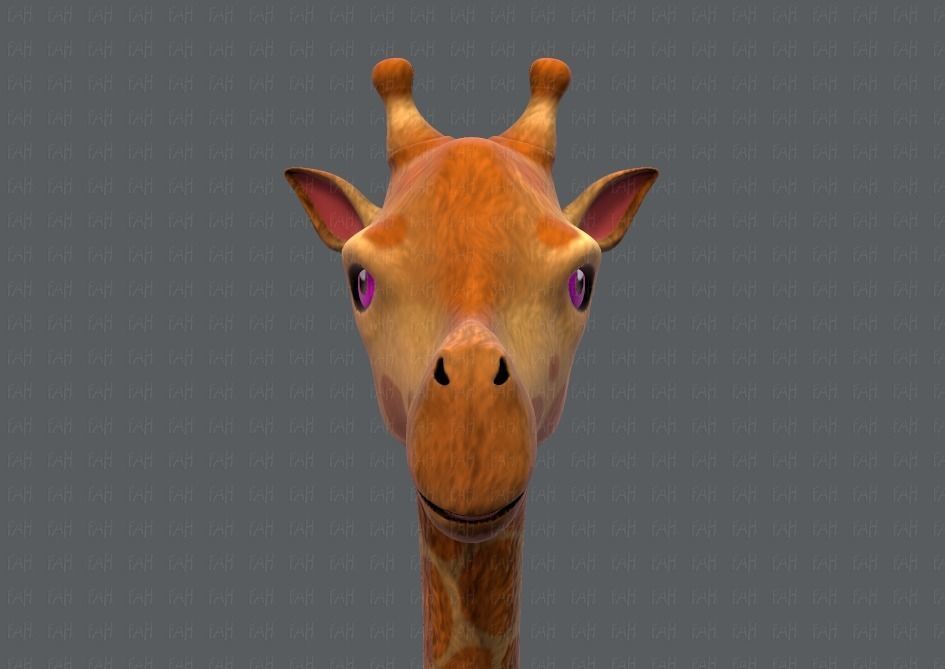 Giraffe V01 Low-poly 3D model_17