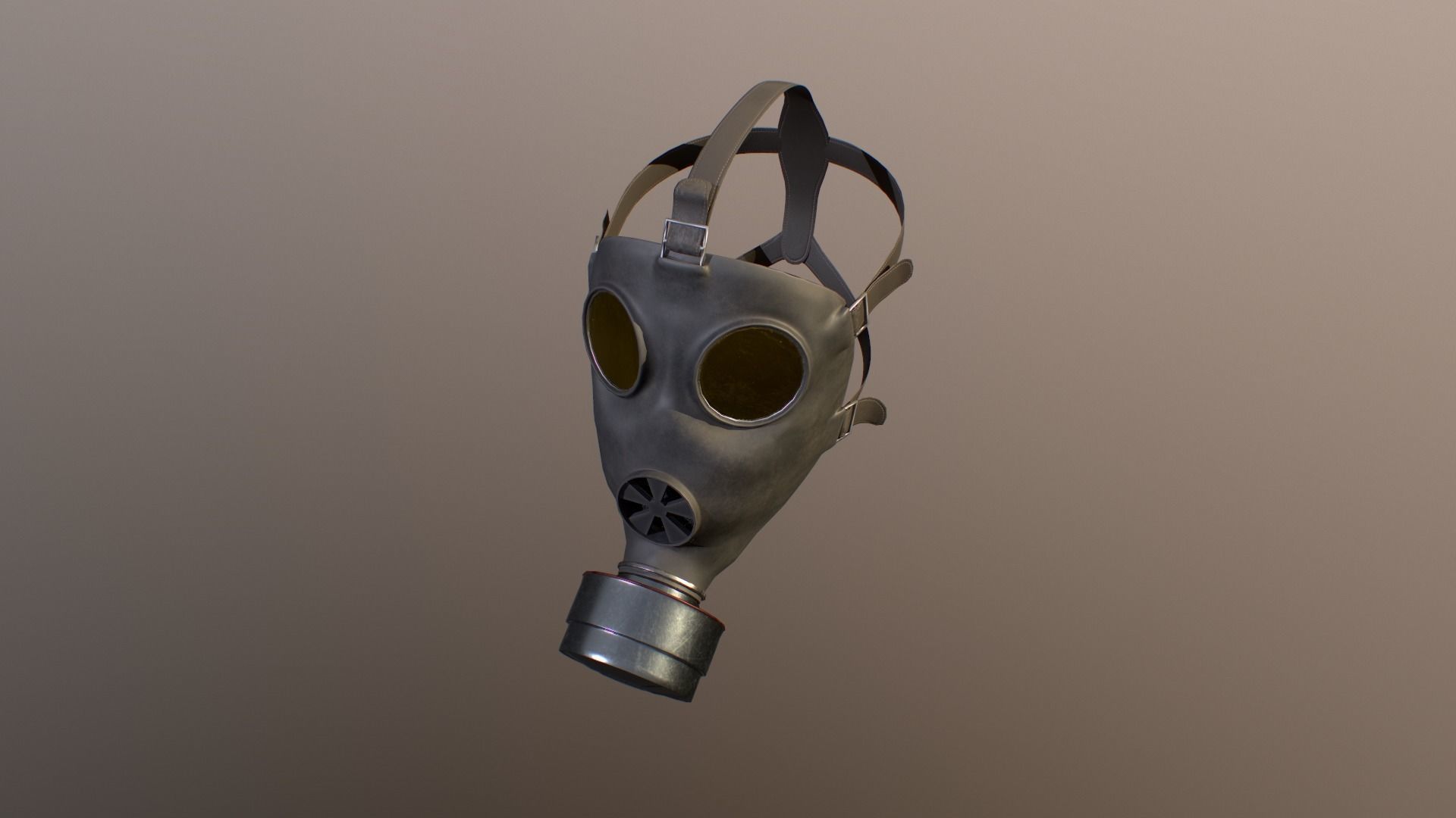 Gas Mask game ready Low-poly 3D model_5