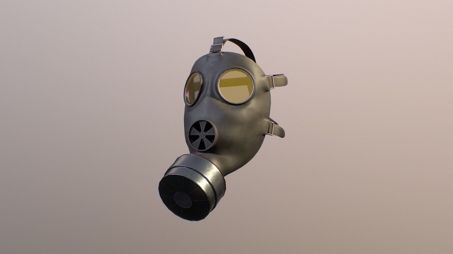 Gas Mask game ready Low-poly 3D model_2