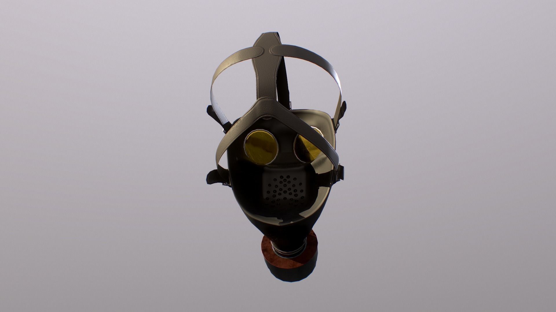 Gas Mask game ready Low-poly 3D model_6