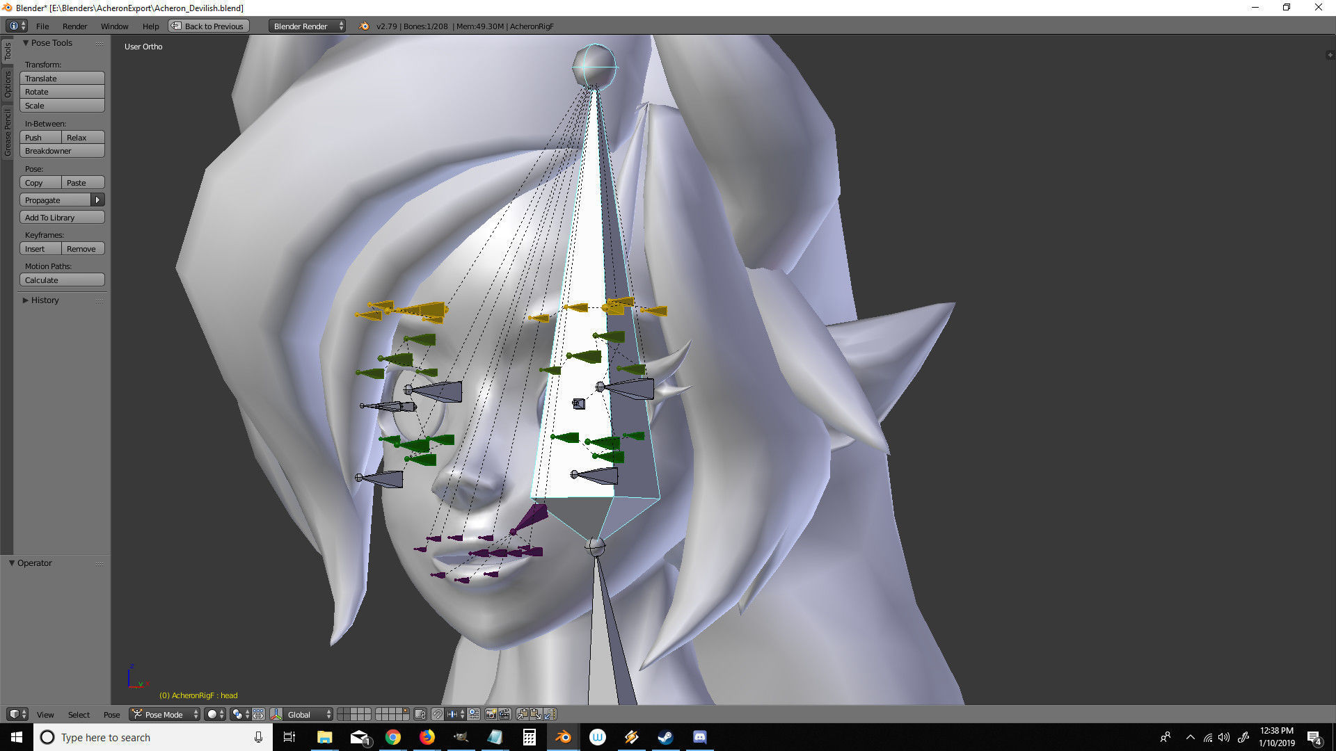 Acheron Devilish Nude Low-poly 3D model_18