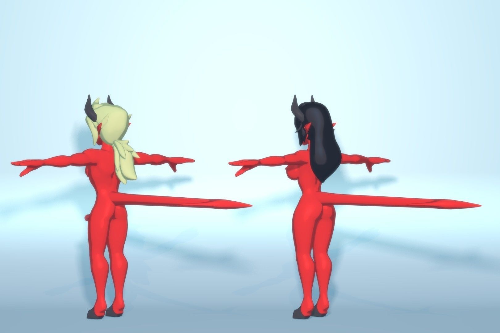 Acheron Devilish Nude Low-poly 3D model_13