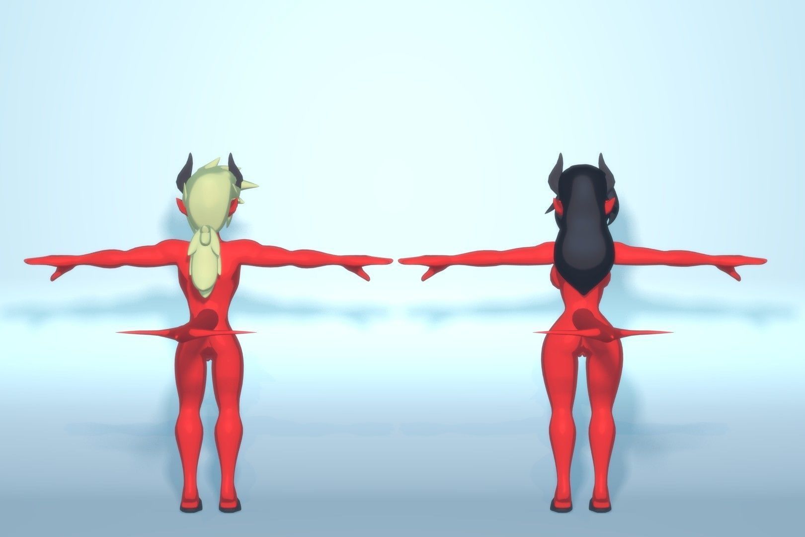 Acheron Devilish Nude Low-poly 3D model_14