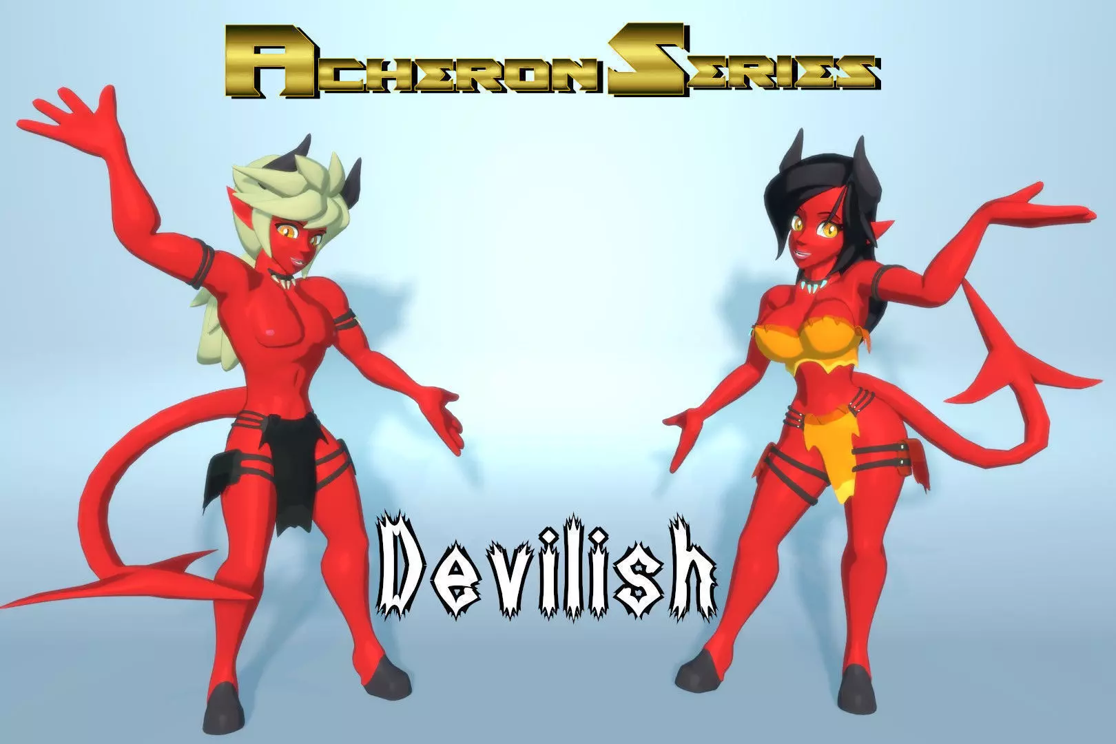 Acheron Devilish Nude Low-poly 3D model_0