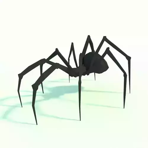 Low Poly Spider Model Free low-poly 3D model