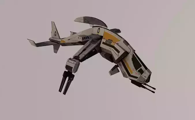 Spaceship Low-poly 3D model
