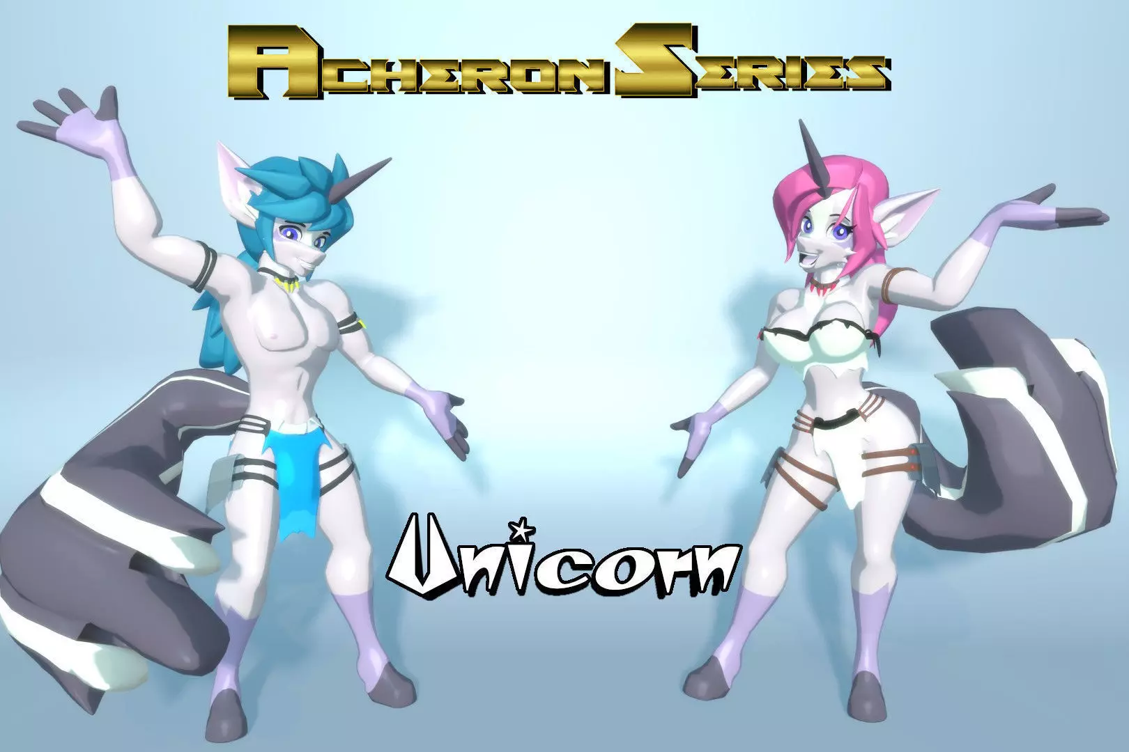 Acheron Unicorn Nude Low-poly 3D model_0
