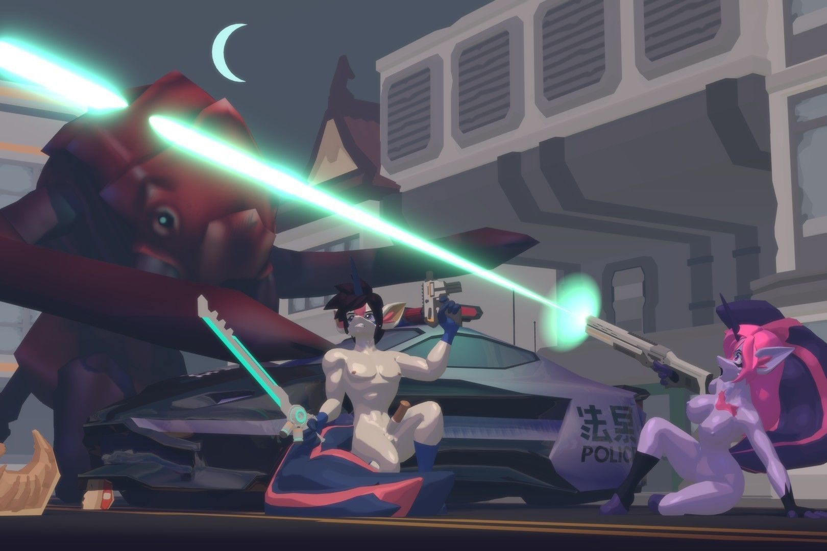 Acheron Unicorn Nude Low-poly 3D model_16