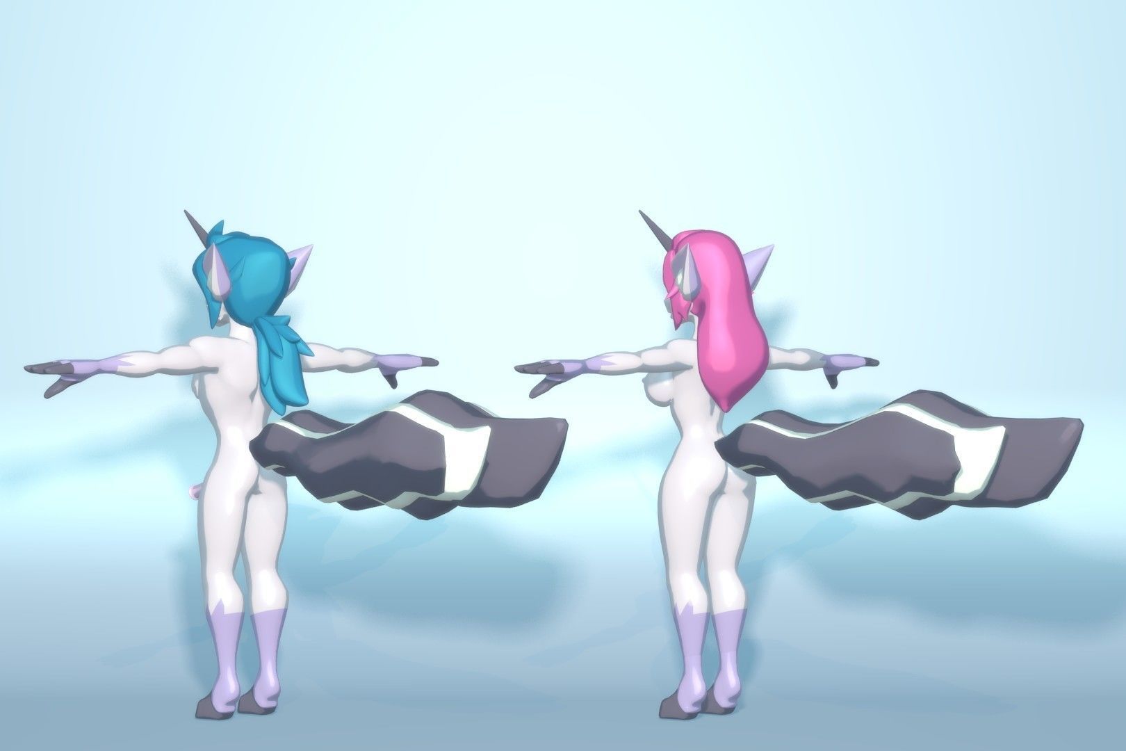 Acheron Unicorn Nude Low-poly 3D model_4