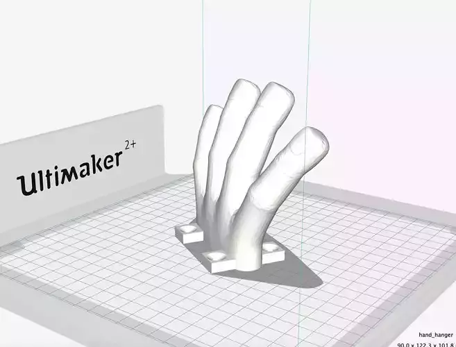 hand coat hanger 3D print model