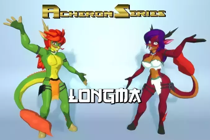 Acheron Longma Nude Low-poly 3D model