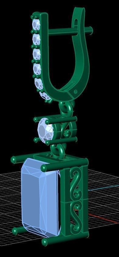 Earrings 58 3D print model_9