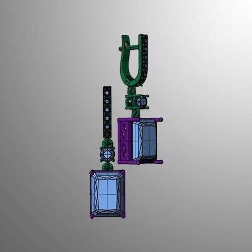 Earrings 58 3D print model_2