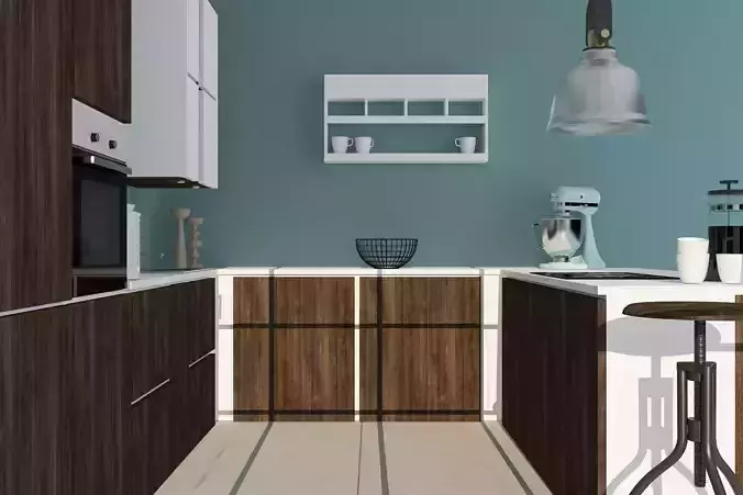 Kitchen Industrial Style 3D model