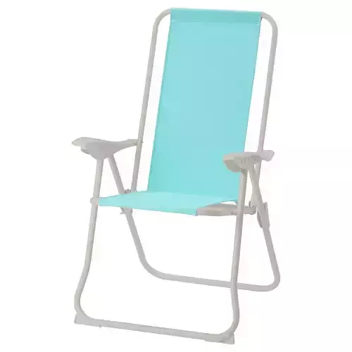 BEACH CHAIR Blue Low-poly 3D model