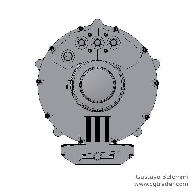 Automotive AC Electric Motor 3D model_9