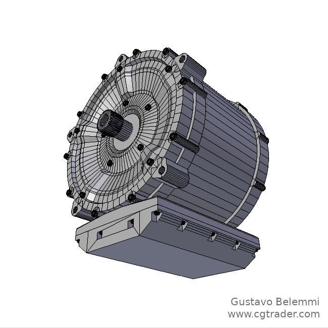 Automotive AC Electric Motor 3D model_10