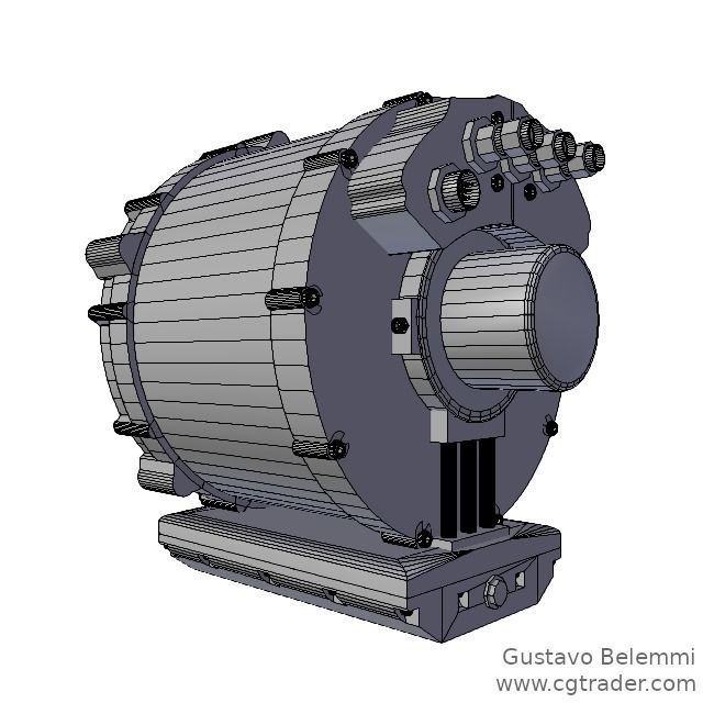 Automotive AC Electric Motor 3D model_11
