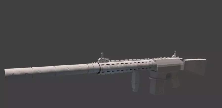 Sniper Gun SR25 PJ25 3D model