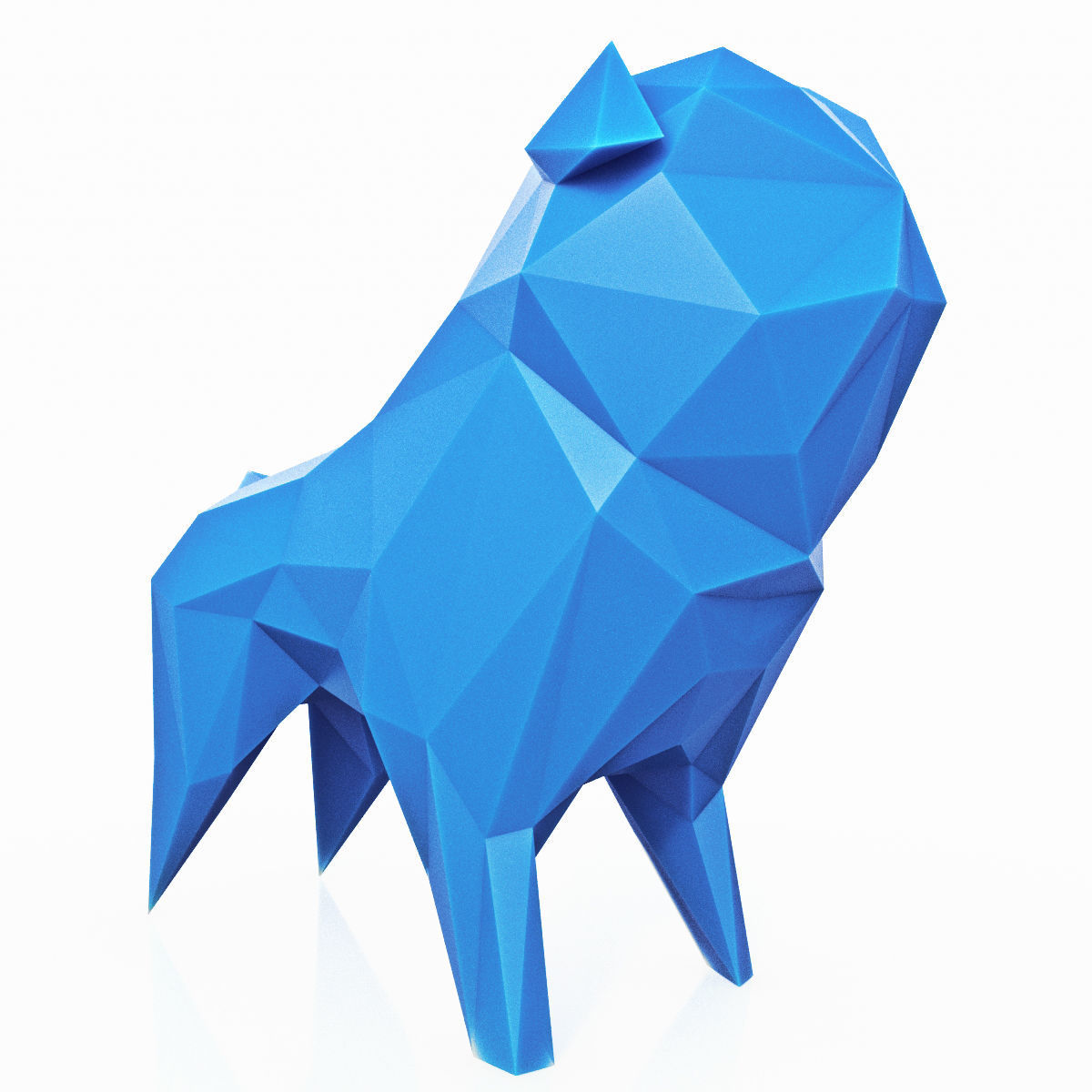 Pug Dog Low Poly Low-poly 3D model_6