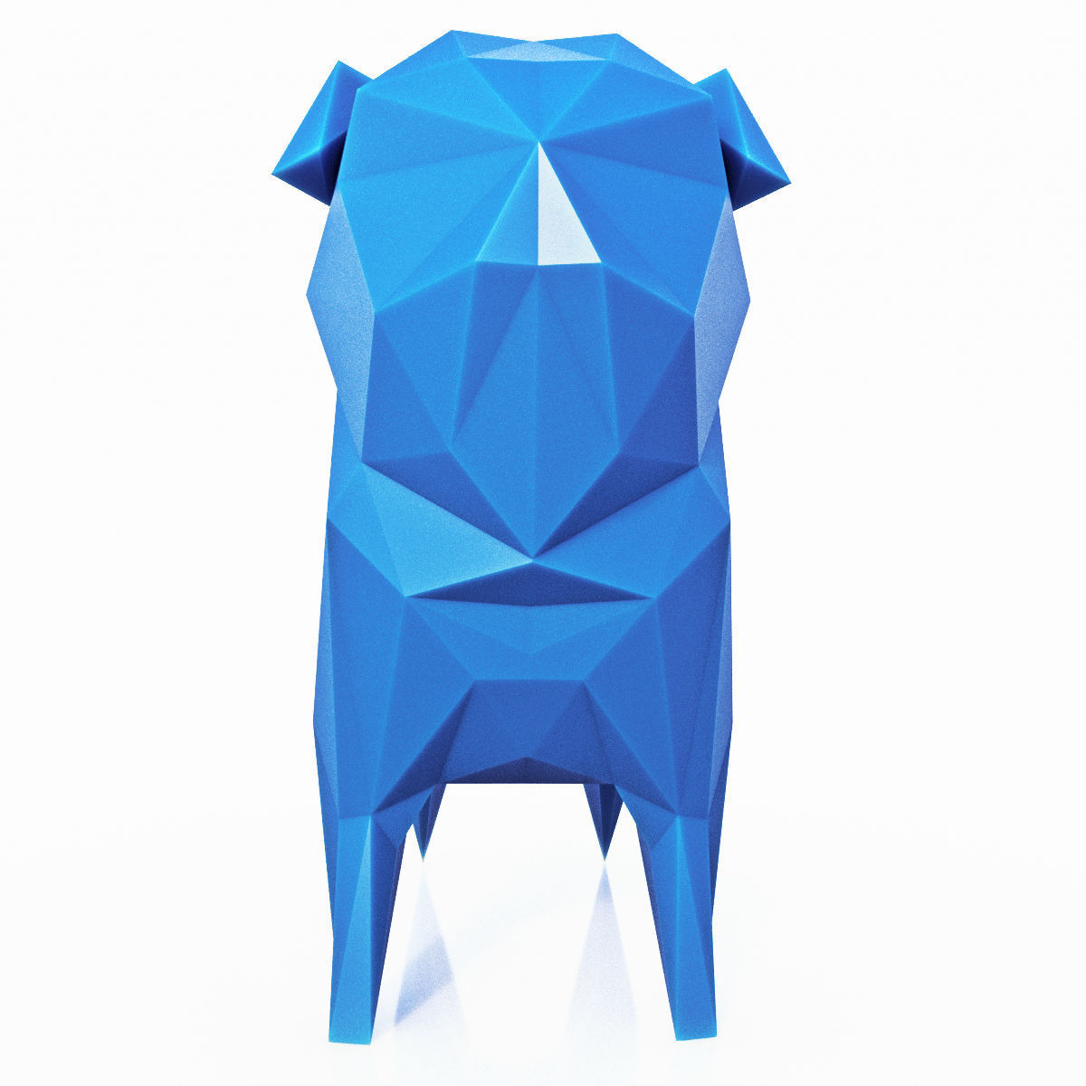 Pug Dog Low Poly Low-poly 3D model_7