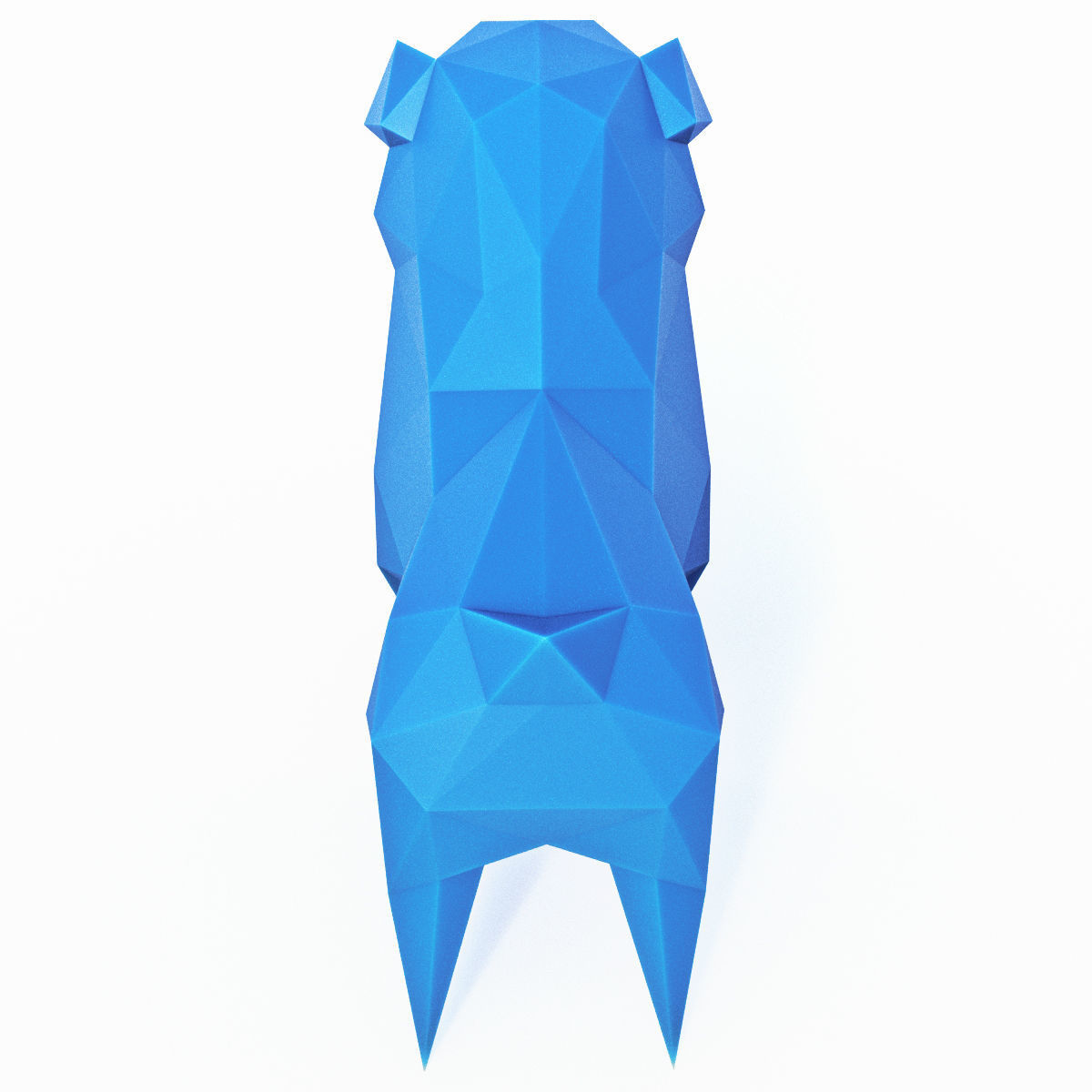 Pug Dog Low Poly Low-poly 3D model_3