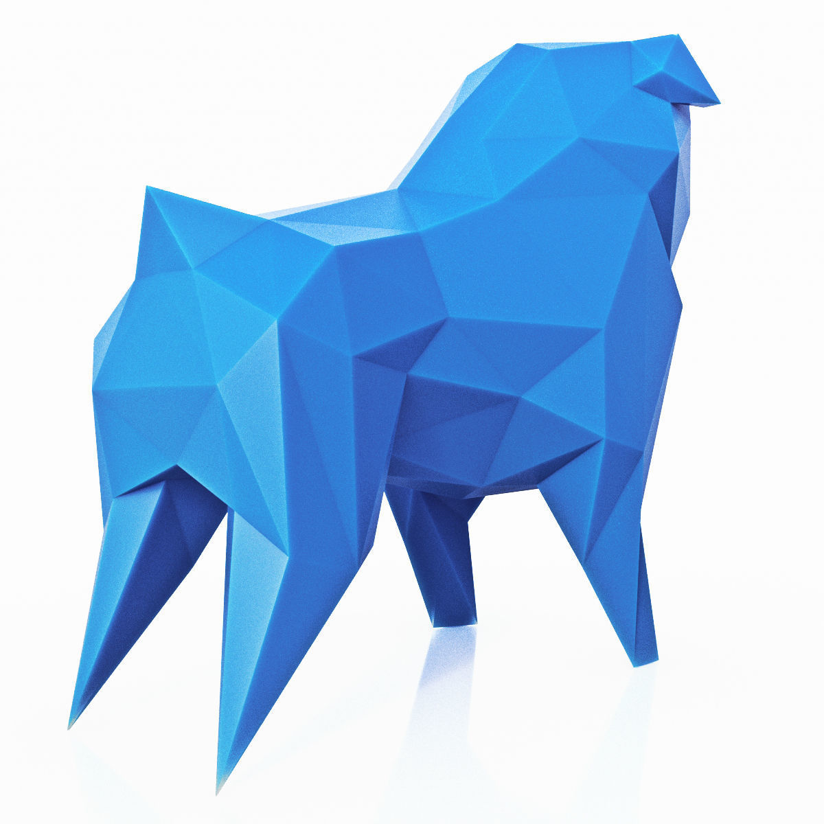 Pug Dog Low Poly Low-poly 3D model_4