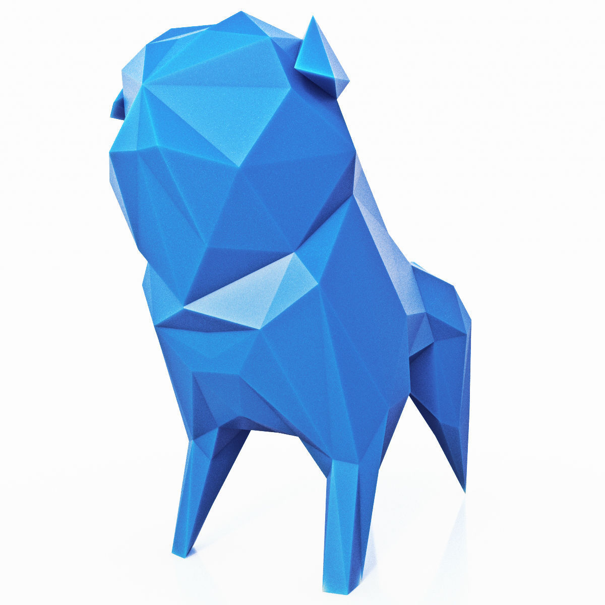 Pug Dog Low Poly Low-poly 3D model_0