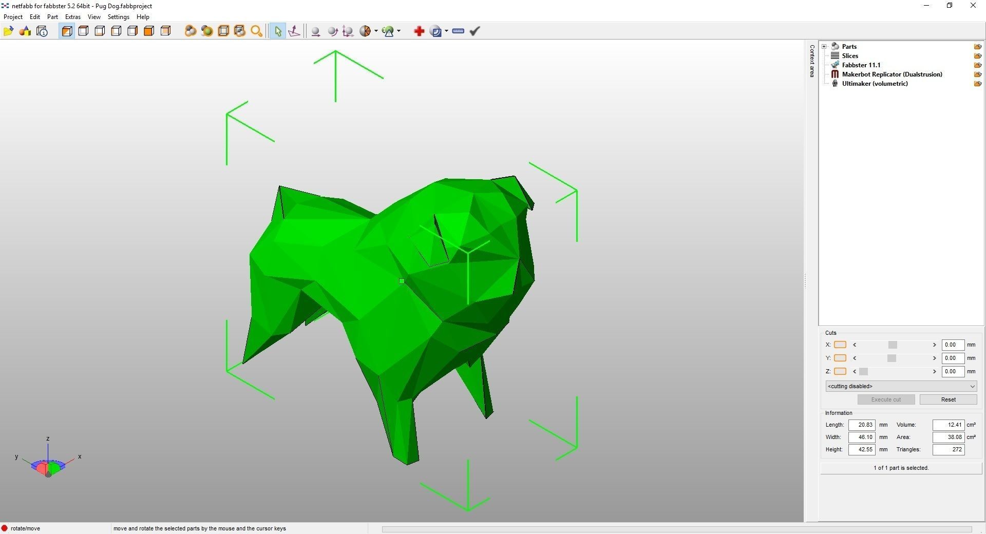 Pug Dog Low Poly Low-poly 3D model_9