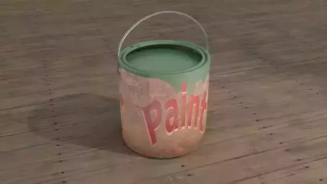 Old Paint Tin 3D model