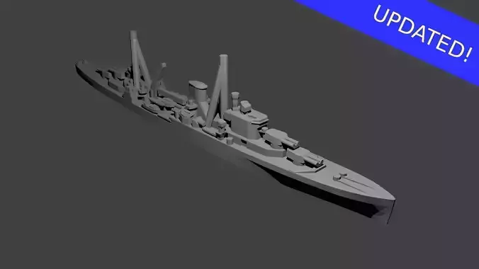 British Leander Class Cruiser Warship 3D print model