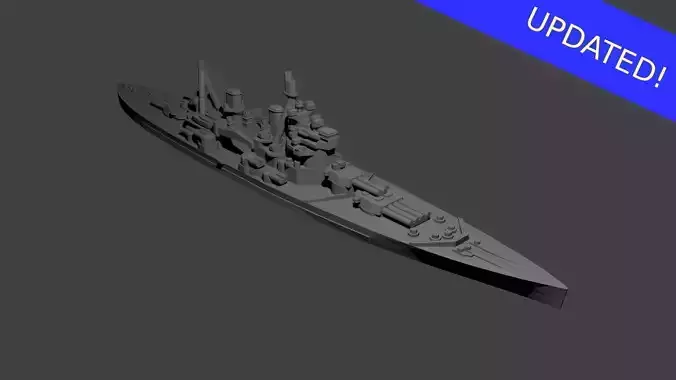 British King George V Class Battleship 3D print model