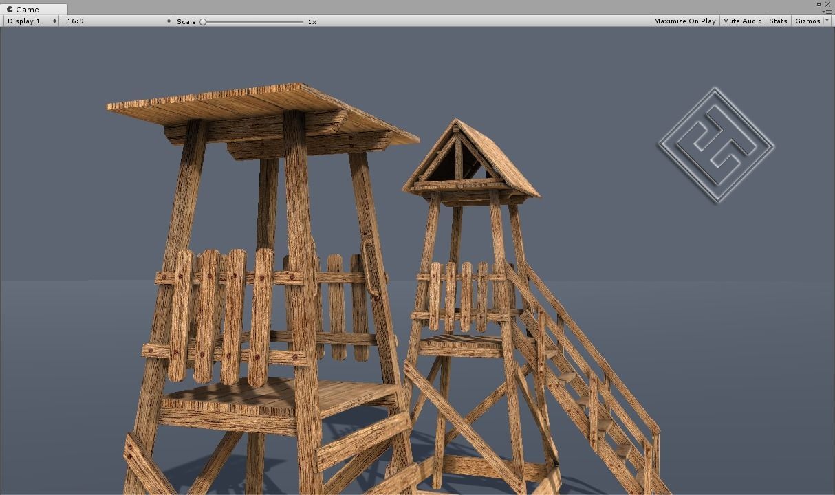 Lifeguard Tower Low-poly 3D model_10