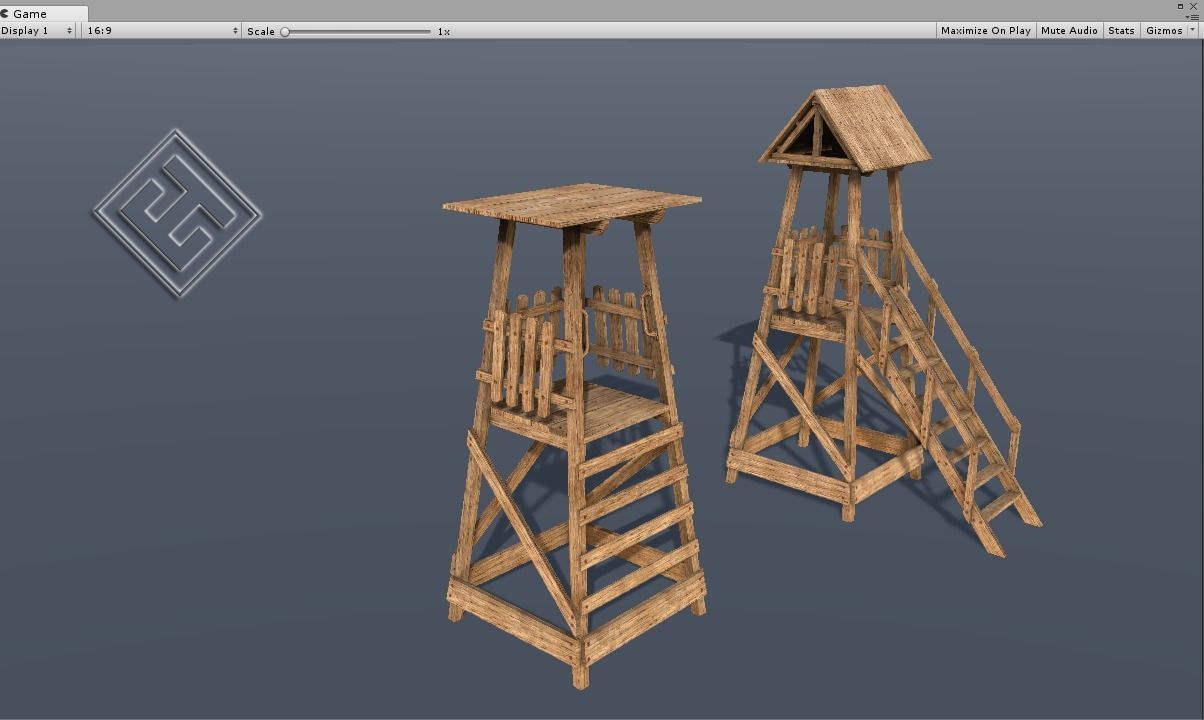 Lifeguard Tower Low-poly 3D model_4