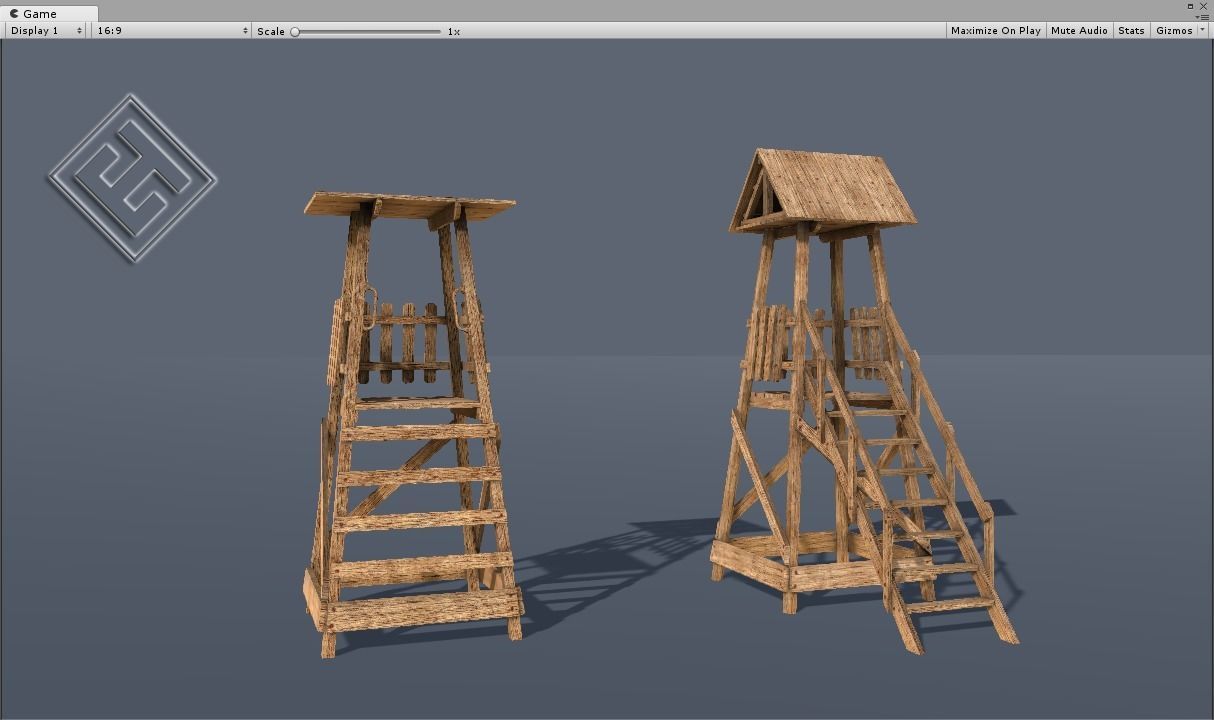 Lifeguard Tower Low-poly 3D model_6