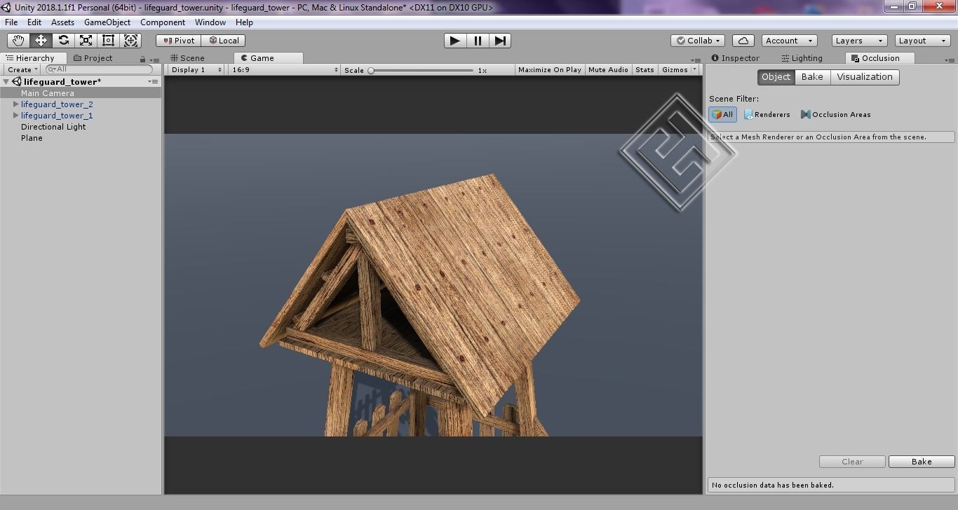 Lifeguard Tower Low-poly 3D model_9