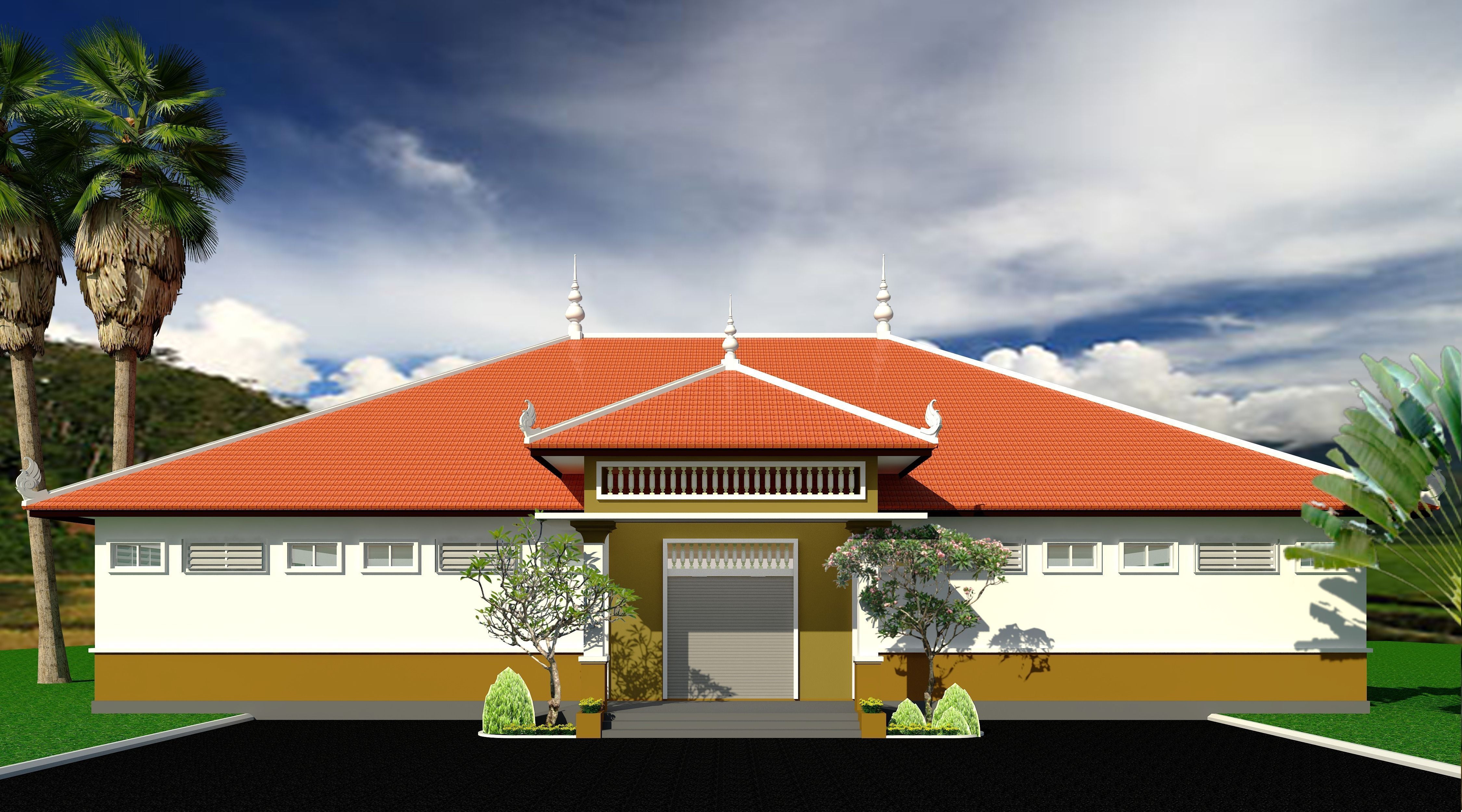 warehouse house design indonesia 3D model_1
