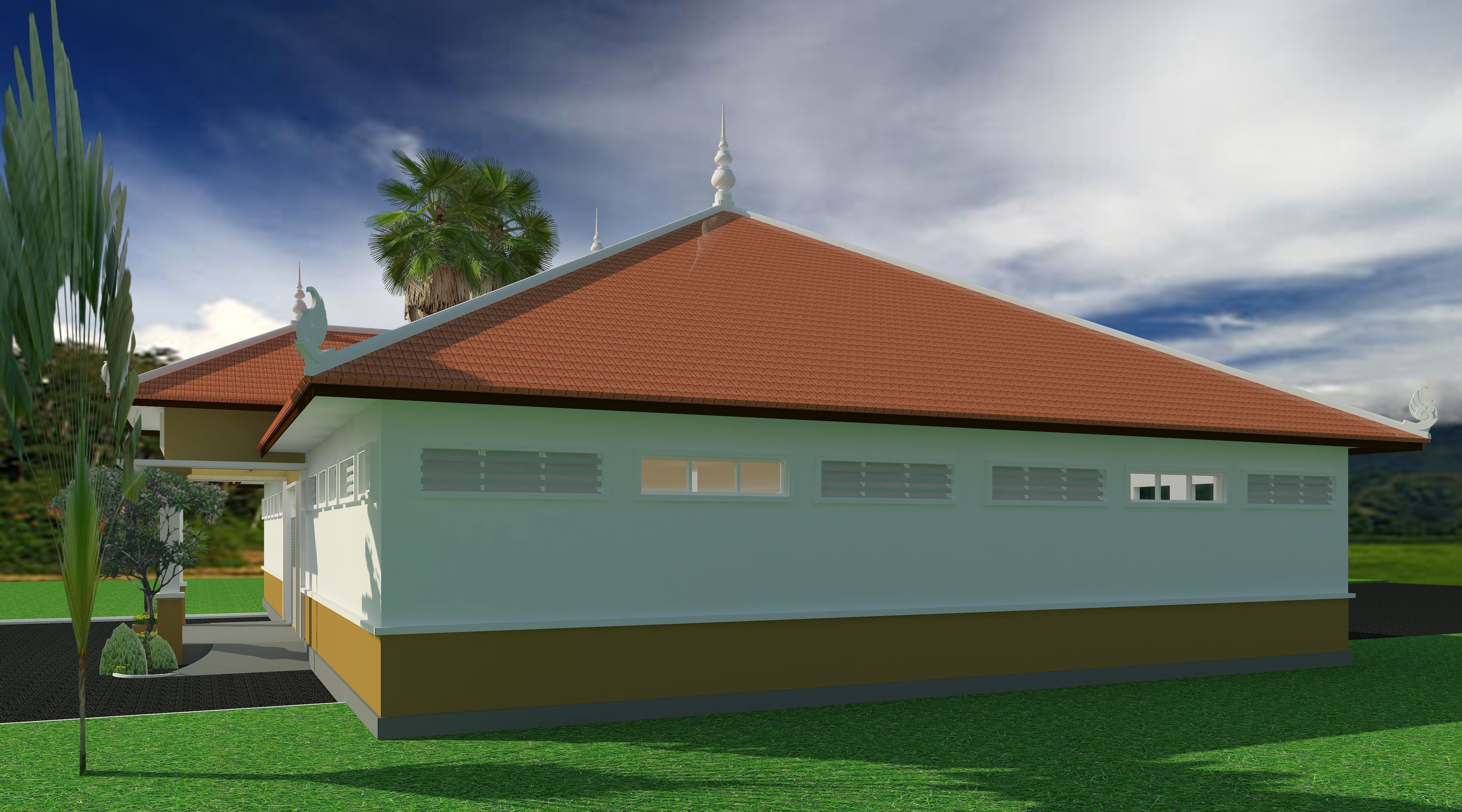 warehouse house design indonesia 3D model_2